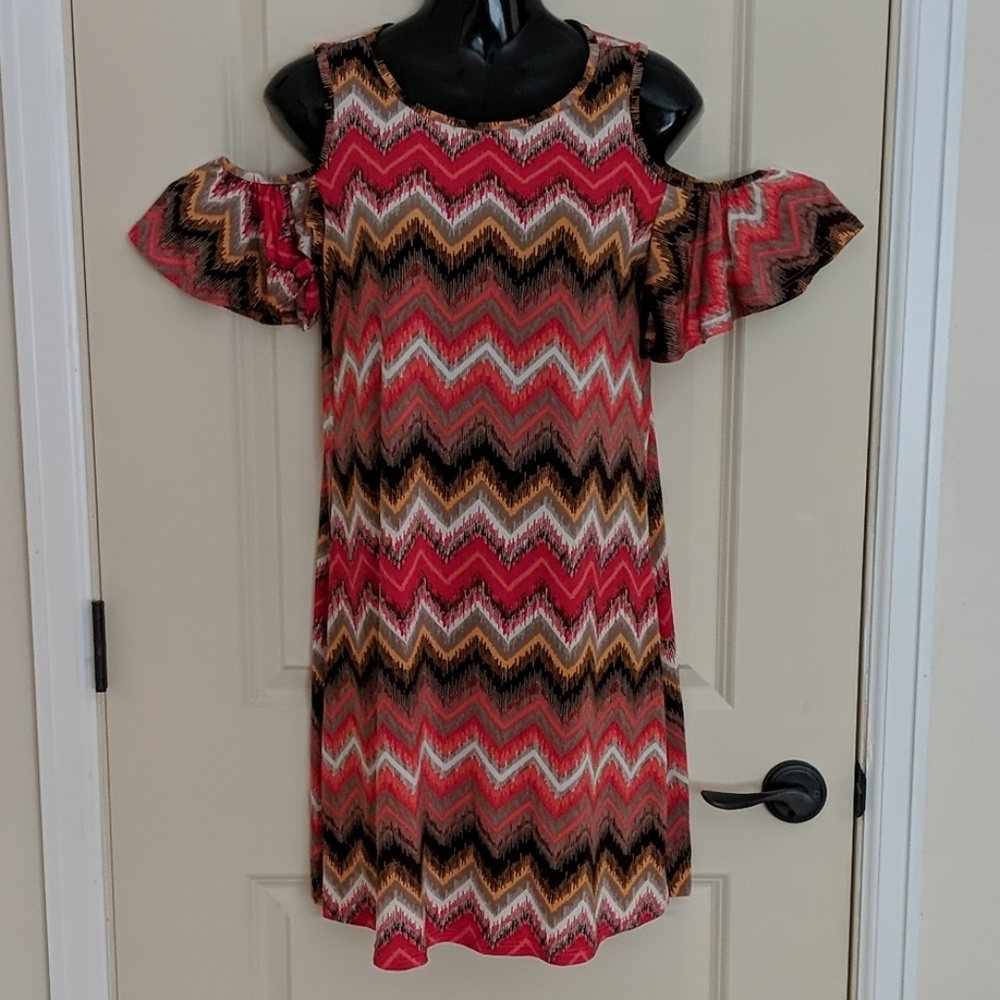 Blooms In The City Chevron Dress